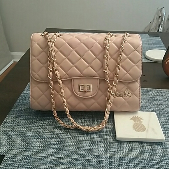 Rebecca Bonbon Handbags - SALE!RB Vegan MilanoDiamondCheck Shoulder Bag-Pink